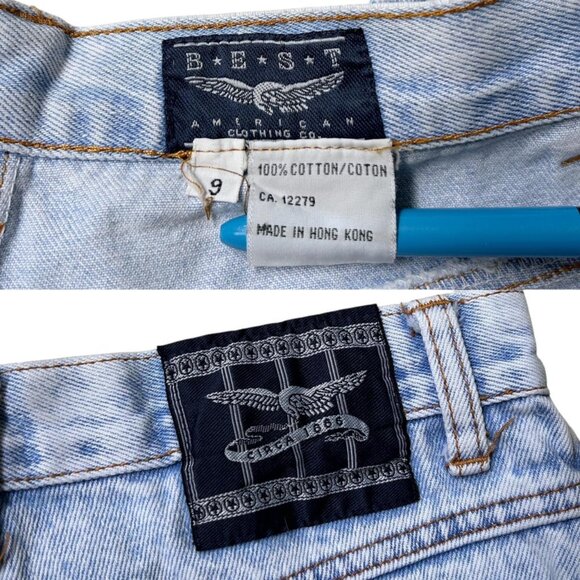 80s vintage highwaisted bleached mom jeans lightwash pleated tapered distressed. - Picture 6 of 8